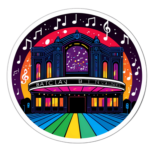 Konstnärlig representation av Bataclan