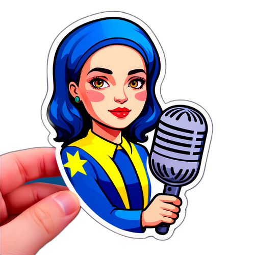 Людмила Сугіх з мікрофоном, символ свободи слова в Україні