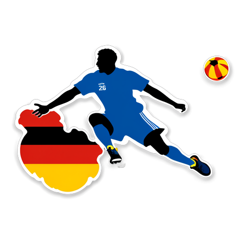 Handball-Logo Deutschland mit Spieler-Silhouette