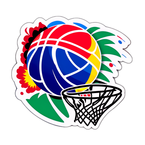 FIBA 亞洲盃籃球熱情貼紙