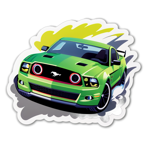 Nhãn dán Ford Mustang ấn tượng