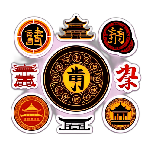 中国文明主题贴纸
