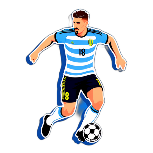 Rappresentazione artistica di Milinkovic Savic in movimento