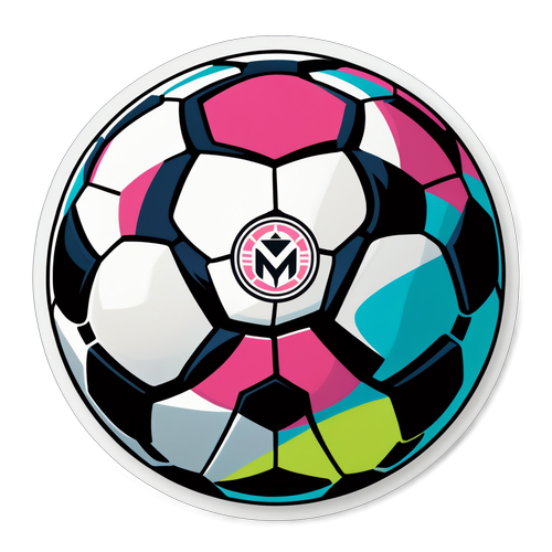 Inter Miami Genç Yetenekleri Temalı Futbol Topu Stickerı