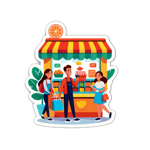 Vrolijke Klanten in de Colruyt Winkel