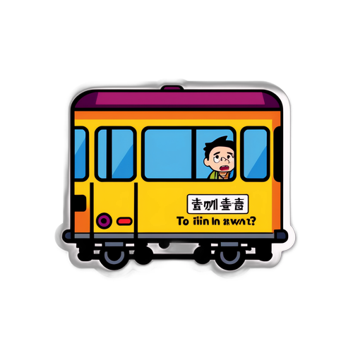 電車遅延の「どれくらい待つの?」ユーモラスステッカー