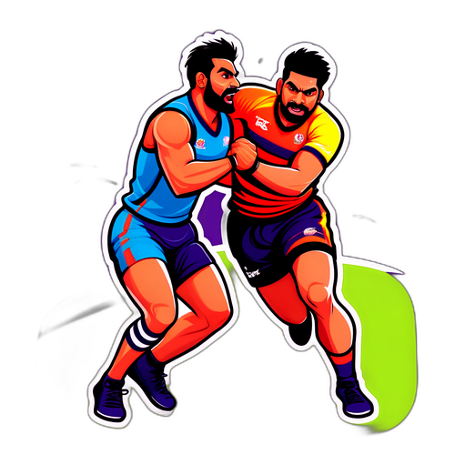Sticker Aksi Kabaddi Bermain
