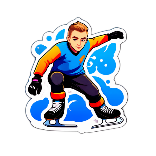 滑冰主題貼紙