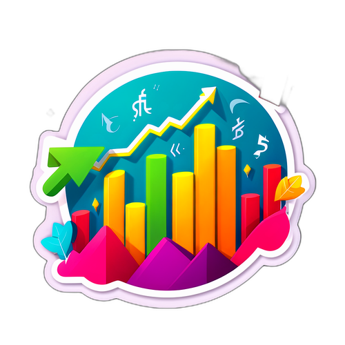 股票市場插圖與箭頭示意