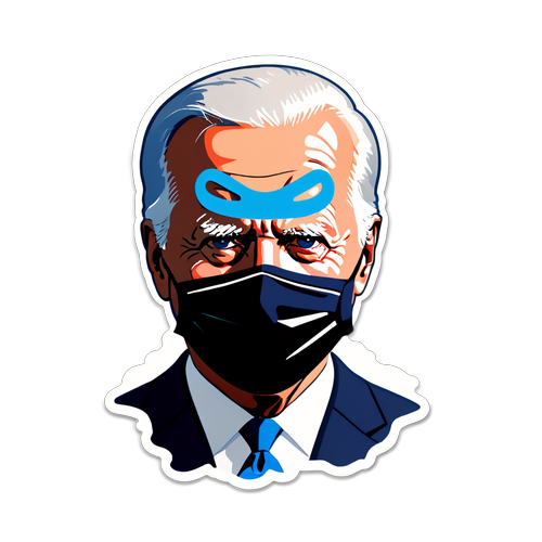 Joe Biden Masqué : Découvrez l'Image Étrangement Captivante qui Symbolise une Époque Révélatrice !