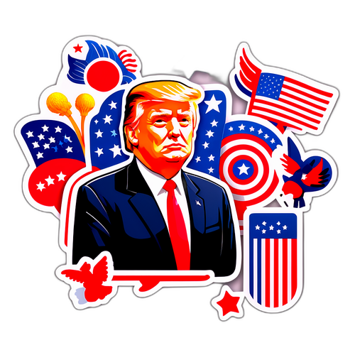 Стильні наліпки з тематикою Трампа