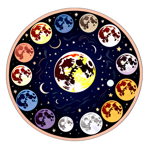 Lunar Phases Sticker