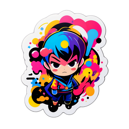 Persona Serisi İçin Soyut Sticker Tasarımı