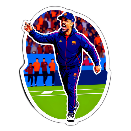 Autocolant Luis Enrique antrenor de fotbal