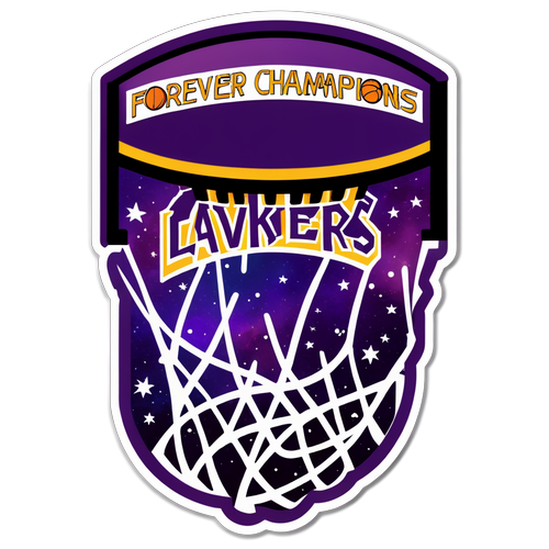 Lakers: Forever Champions Basketball Hoop Sticker