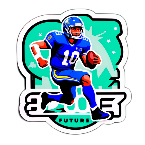 Create a Stylish Sticker Featuring a Football Player in Action