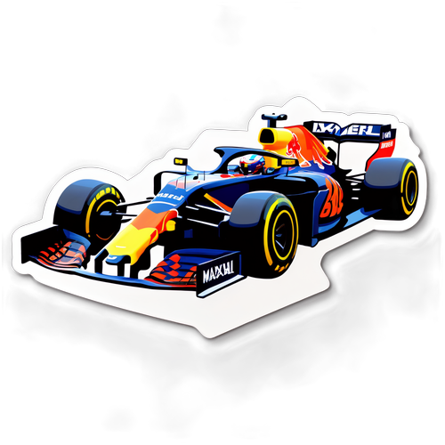 Autocolant cu mașină de Formula 1 și steagul Olandei