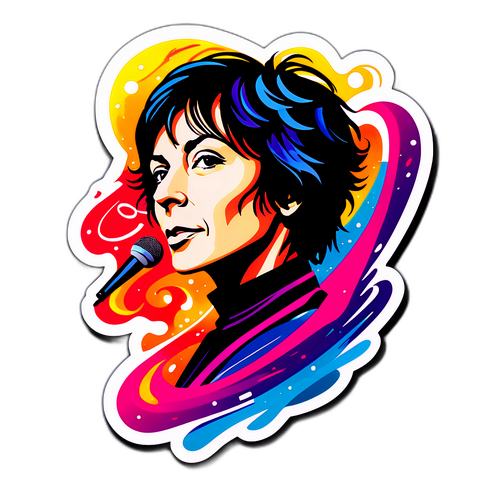 Gianna Nannini tra note musicali e colori vibranti