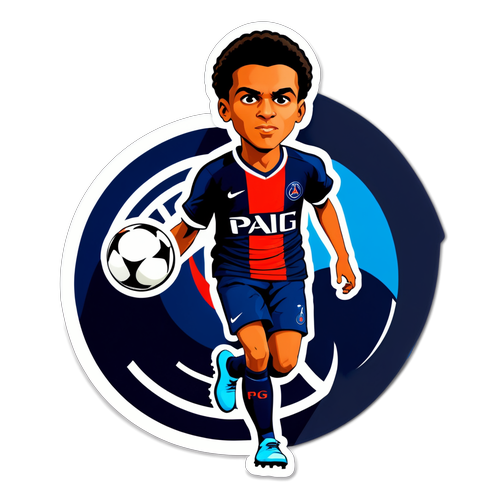 Vitinha dribling a labdával a PSG mezében