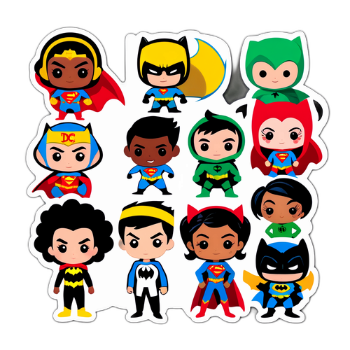귀엽고 유머러스한 DC 캐릭터 스티커