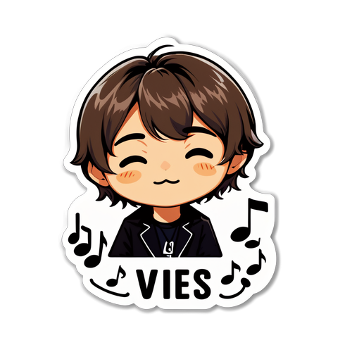 A cute character sticker ni Taehyung