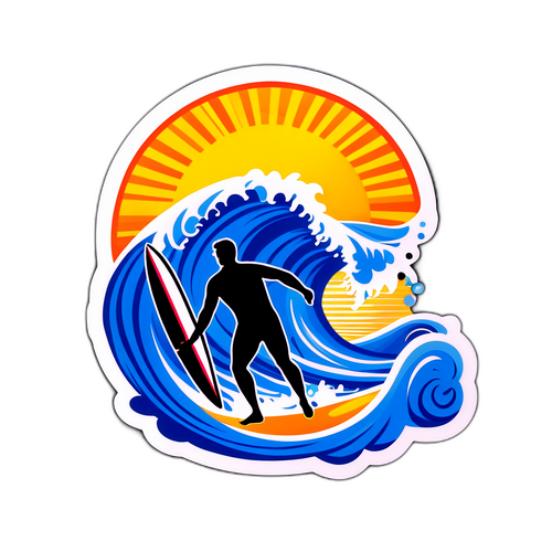 Прогноз для Нью-Джерси: пляжные темы с серфером и солнечным днем