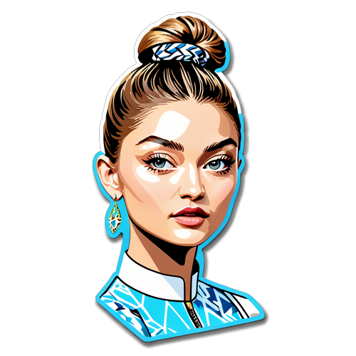 Sticker Geometrico Ispirato allo Stile di Gigi Hadid