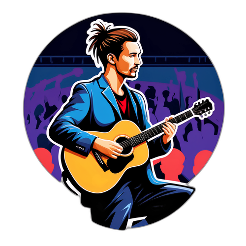 Sticker van Tine Embrechts als muzikant