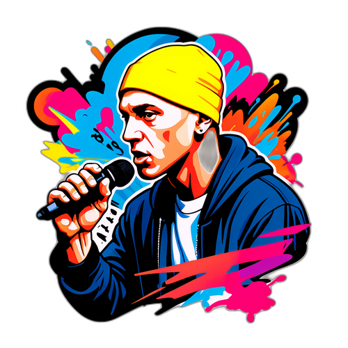 Illustratie van Eminem in Graffiti-stijl