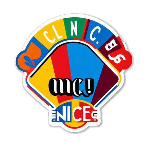 Autocollant vibrant représentant les couleurs du club de Nice