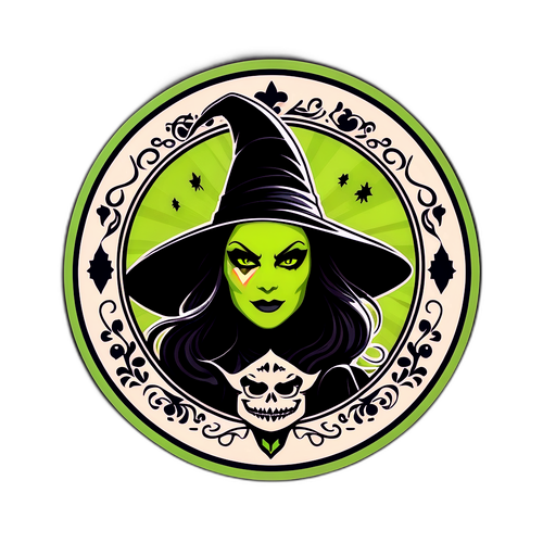 Vintage Moderne Heks Sticker