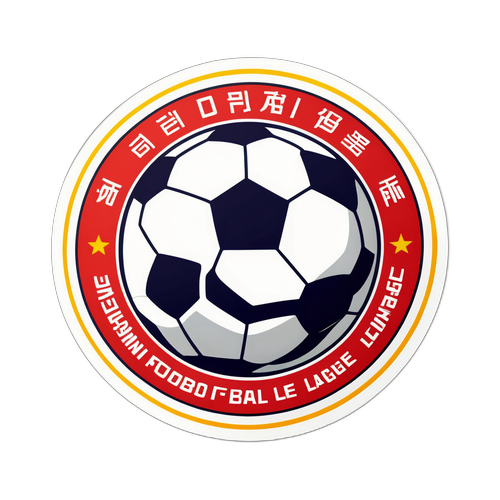亞洲足球聯盟風格球貼紙設計