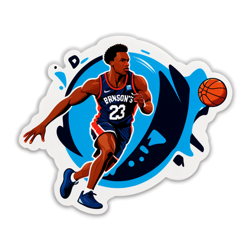 Dynamic Athlete Sticker Design