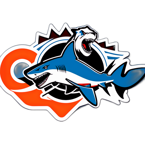 Sharks vs Flyers Fierce Hockey Sticker