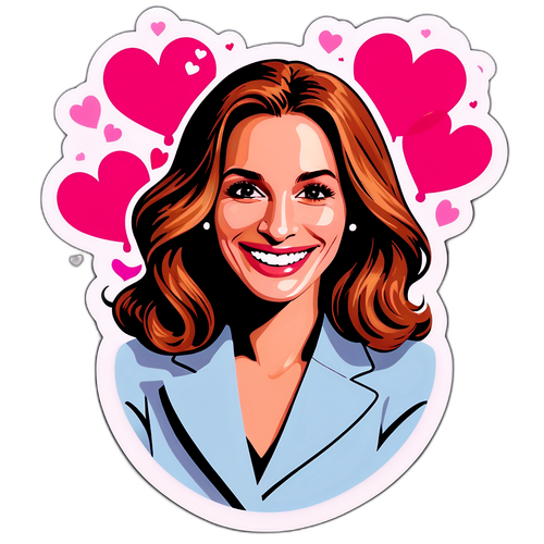 Diseño de Julia Roberts con una gran sonrisa