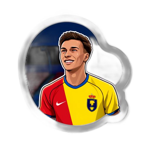Sticker cu un jucător din echipa U19 a României