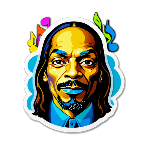 Unwiderstehlich Bunt: Der Snoop Dogg Sticker, der jeden Musikliebhaber begeistert!