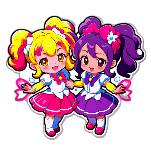 友達と一緒に戦うプリキュア