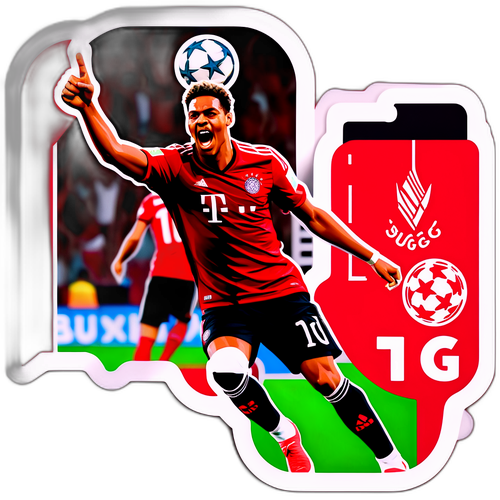 Sticker cu momentul golului din meciul Flamengo vs Bayern