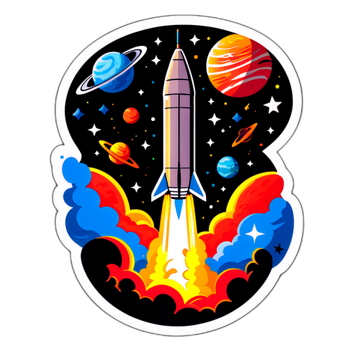 Foguete Espacial em Lançamento Épico