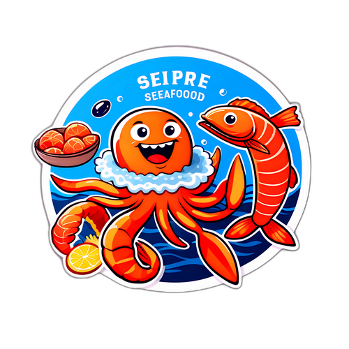 Арт з смачними морепродуктами з порту