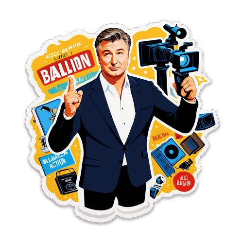 Adesivo di Alec Baldwin con Props Iconici