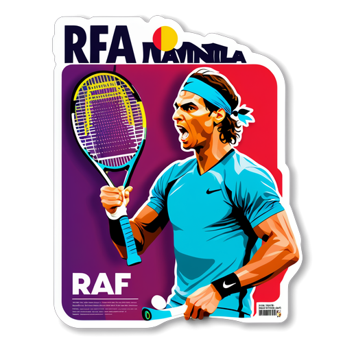 Conception de sticker de Rafa Nadal sur une couverture de magazine