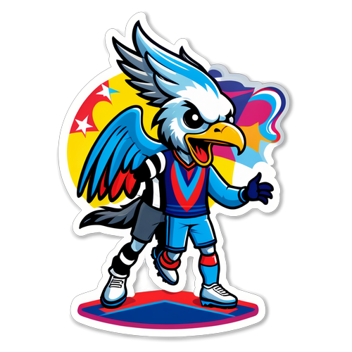 Stiker Maskot Sepak Bola Crystal Palace dan Newcastle