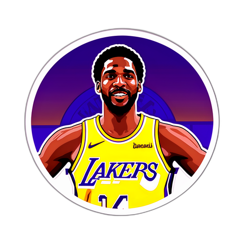 レイカーズの有名なシーンを描いたステッカー
