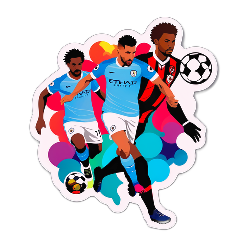 עיצוב מדבקה בין מנצ'סטר סיטי לבורנמות'