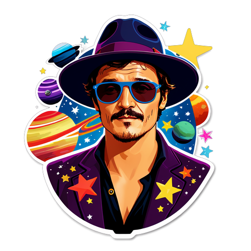 Klæbrik af Pedro Pascal i cool pose