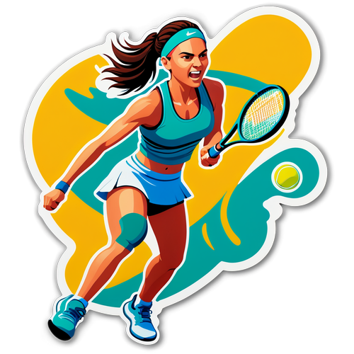 Bold Tennis Sticker Design