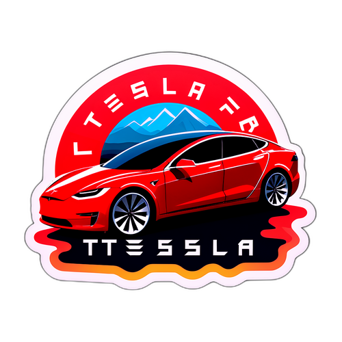 未來汽車與科技的插畫