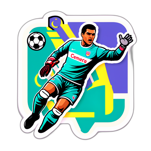 Ícone do goleiro em ação